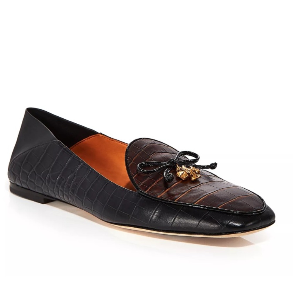 Tory Burch charm loafer matte croc emboss